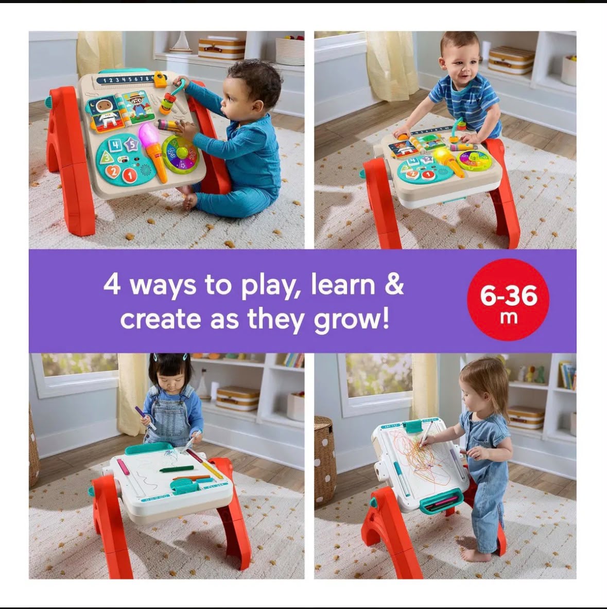 Mesa de Atividades 4 em 1 Fisher-Price - Imagem 6